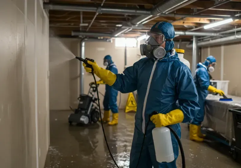 Basement Sanitization and Antimicrobial Treatment process in Newport, IN